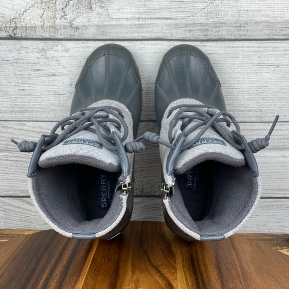 Sperry Saltwater Syren Gulf Quilt Duck Boot Grey Glitter STS84447 Women’s Size 7 - Picture 9 of 11